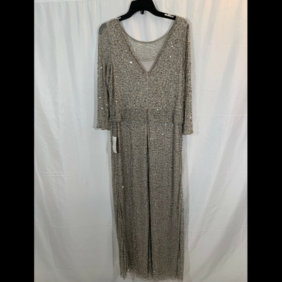 NWT‎ Pisarro Nights Bead Embellished Blouson Gown - Picture 5 of 8
